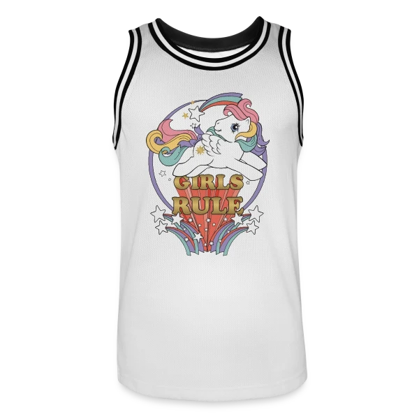 Poney Rétro Girls Rule sur Maillot de basket Homme
