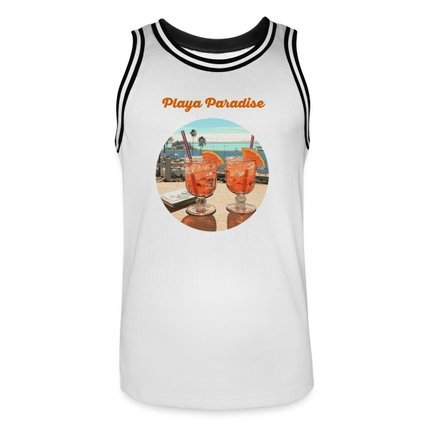 Cocktails Playa Paradise sur Maillot de basket Homme