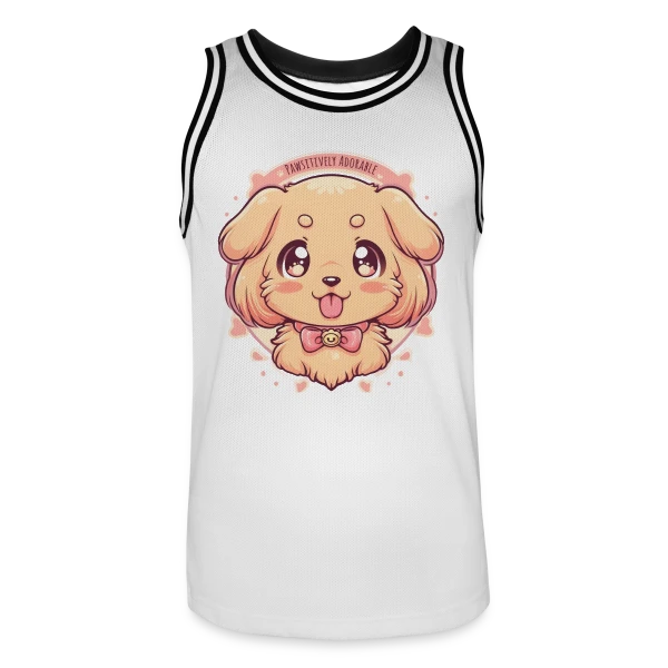 Chiot Golden Retriever Adorable et Kawaii sur Maillot de basket Homme