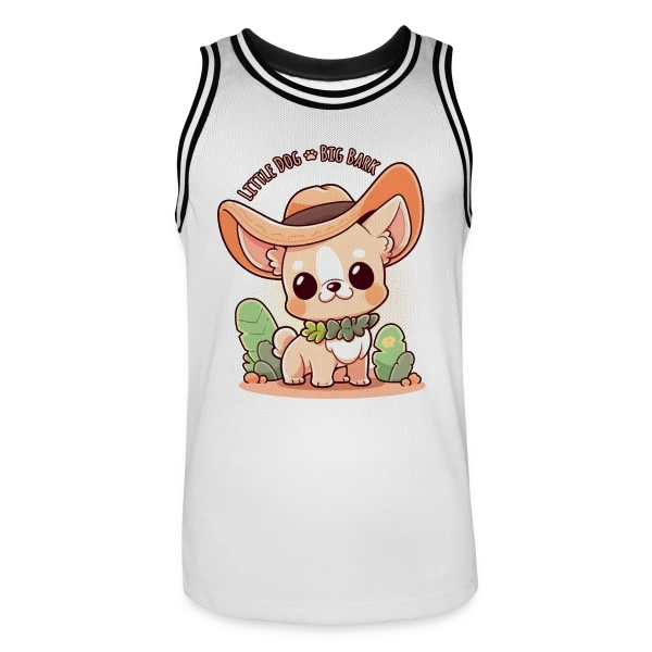 Chihuahua Kawaii - Petit Chien, Grande Voix sur Maillot de basket Homme