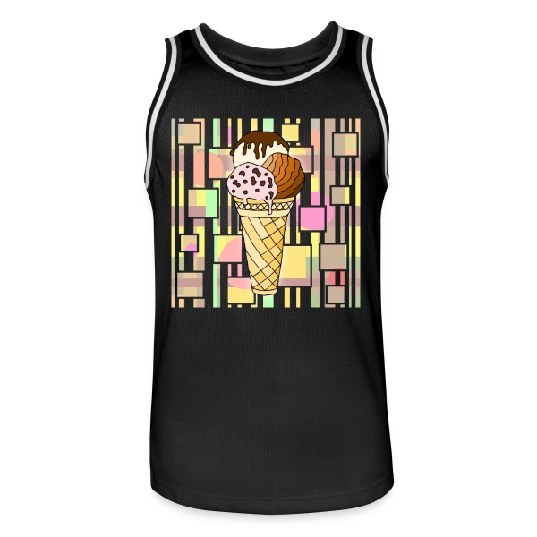 Plaisir Glacé Gourmand sur Maillot de basket Homme