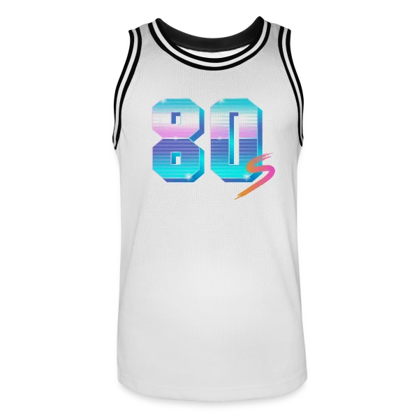 Années 80 Holographique sur Maillot de basket Homme
