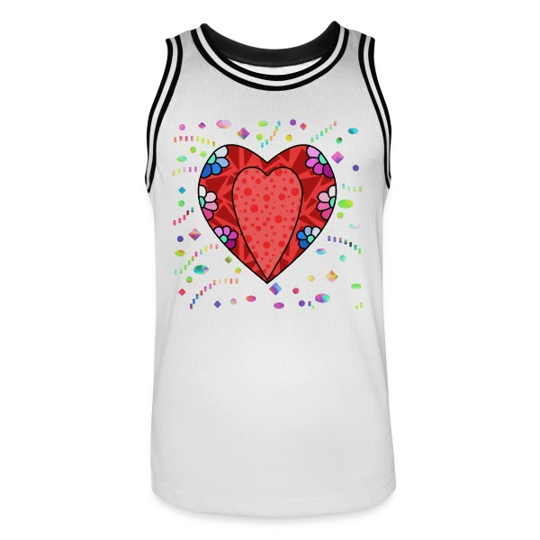 Cœur Tendance sur Maillot de basket Homme