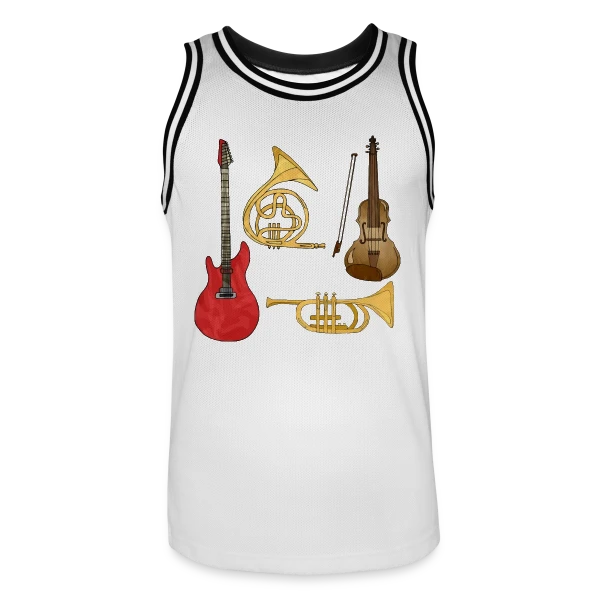 Passion Musique & Instruments sur Maillot de basket Homme