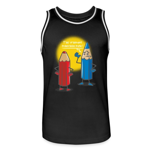 Humour: Mauvaise Mine sur Maillot de basket Homme
