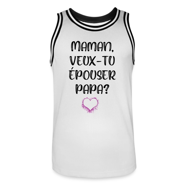 Demande en Mariage Enfant sur Maillot de basket Homme