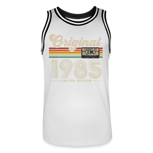 Année Originale 1985 Rétro sur Maillot de basket Homme