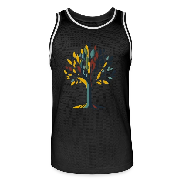 Arbre Style Mid-Century Modern sur Maillot de basket Homme