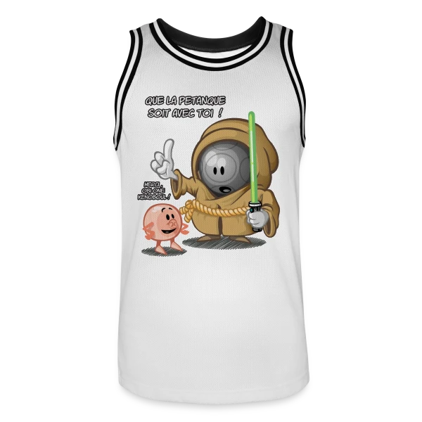Que la pétanque soit avec toi ! sur Maillot de basket Homme