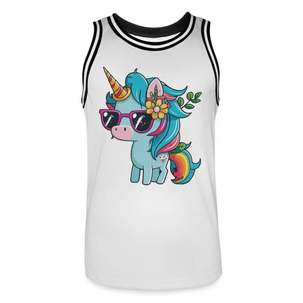 Licorne Cool Lunettes sur Maillot de basket Homme
