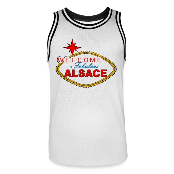 Humour Welcome to Alsace Elsass sur Maillot de basket Homme