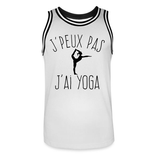 Humour Yoga: J'Peux Pas, J'ai Yoga ! sur Maillot de basket Homme