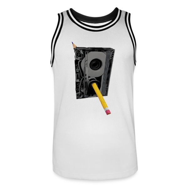 Cassette Détaillée Crayon Jaune sur Maillot de basket Homme