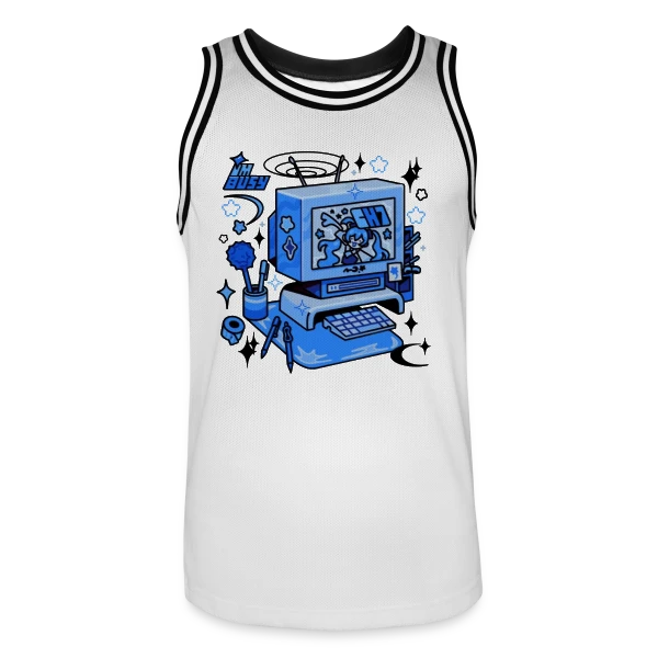 Ordinateur Rétro "I'm Busy" sur Maillot de basket Homme