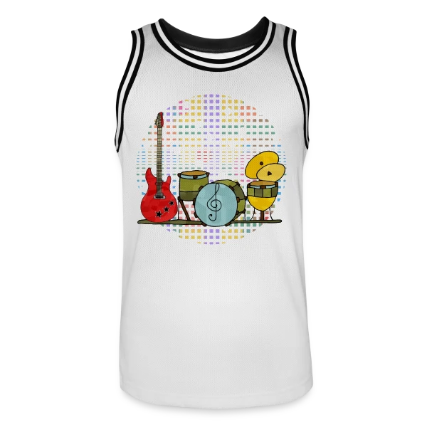 Mélodies d'Instruments sur Maillot de basket Homme