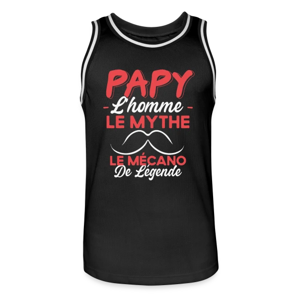 Papy Mécanicien de Légende - Humour Cadeau Passion Moteur sur Maillot de basket Homme