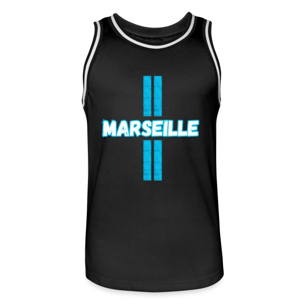 Marseille Supporter Stylisé sur Maillot de basket Homme