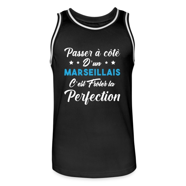 Marseillais Fier et Parfait sur Maillot de basket Homme
