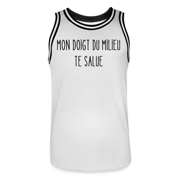 Mon Doigt du Milieu Te Salue sur Maillot de basket Homme