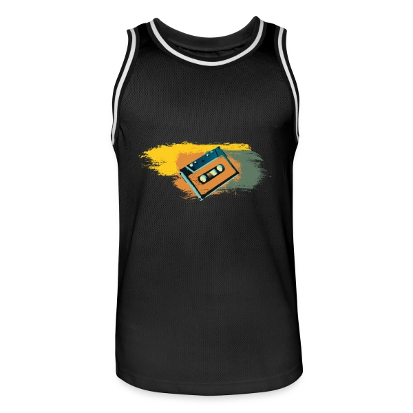 Cassette Rétro Couleurs sur Maillot de basket Homme