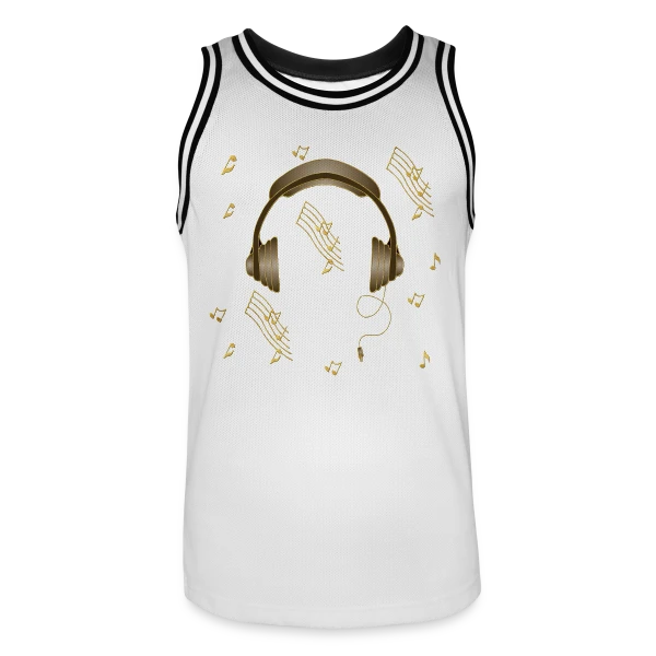 Casque Audio : Rythme & Style sur Maillot de basket Homme