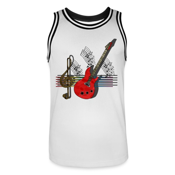 Passion Guitare sur Maillot de basket Homme