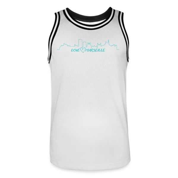 Skyline Marseille Amour sur Maillot de basket Homme