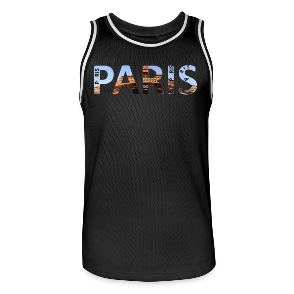 Paris Tour Eiffel sur Maillot de basket Homme