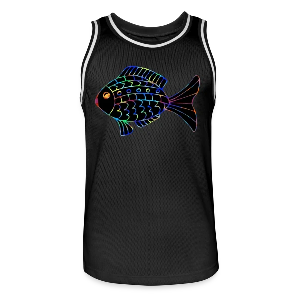 Passion Pêcheur - Motif Poisson sur Maillot de basket Homme