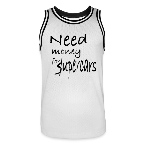 Need Money for Supercars sur Maillot de basket Homme