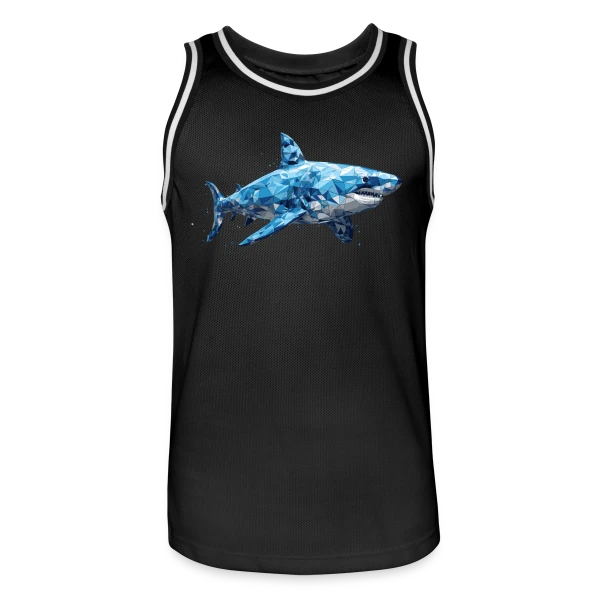 Grand Requin Blanc sur Maillot de basket Homme