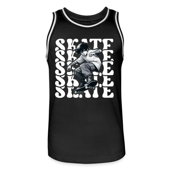 Jeune Skater Manga Urbain sur Maillot de basket Homme