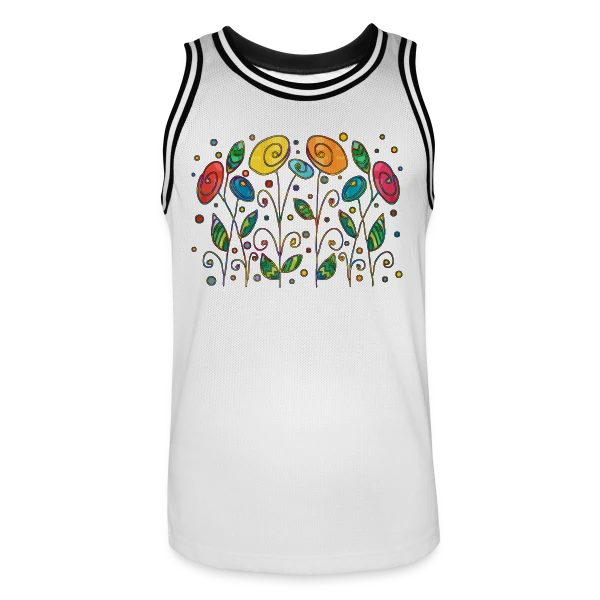Fleurs Éclatantes sur Maillot de basket Homme