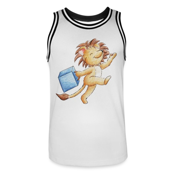 Lion Voyageur Joyeux sur Maillot de basket Homme