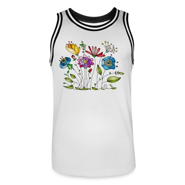 Douceur Florale sur Maillot de basket Homme