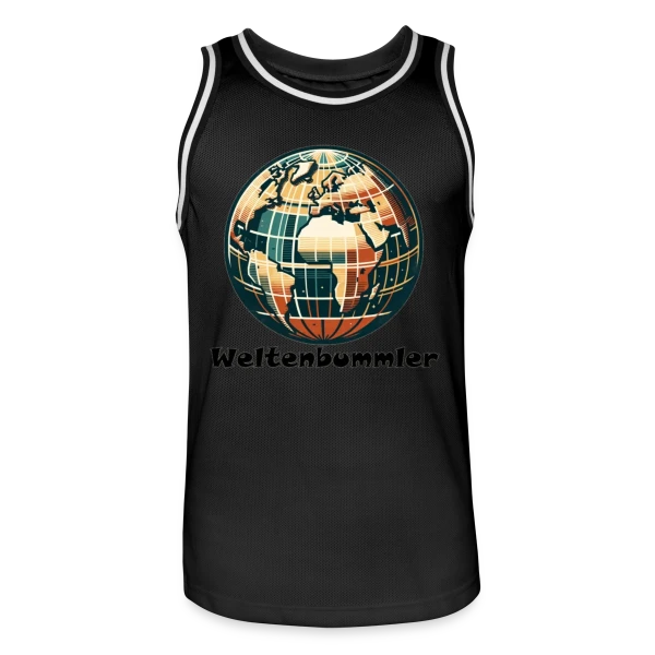 Globe Vintage Explorateur sur Maillot de basket Homme