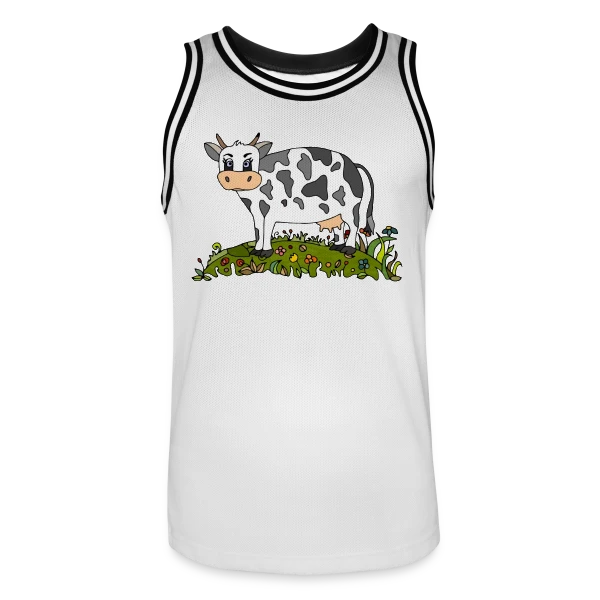La Vache Stylée sur Maillot de basket Homme