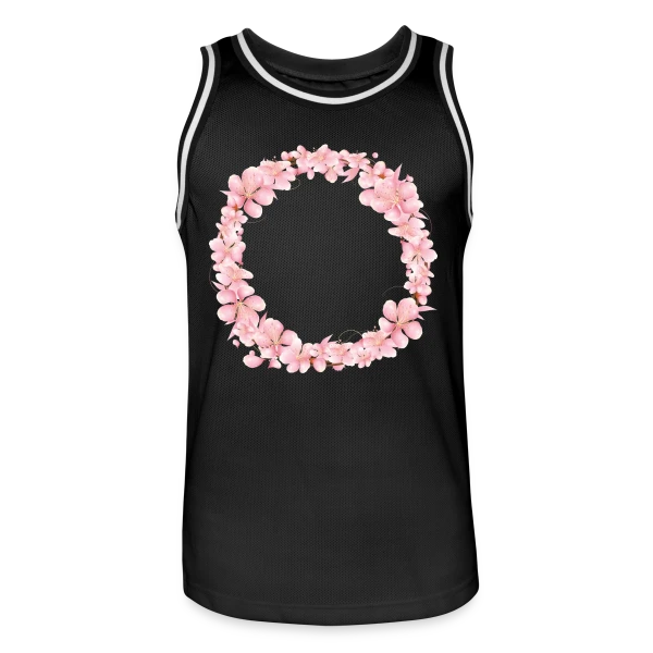 Couronne Florale Rosée : L'Éclat du Printemps sur Maillot de basket Homme
