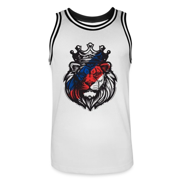 Lion Lyonnais Couronné OL sur Maillot de basket Homme