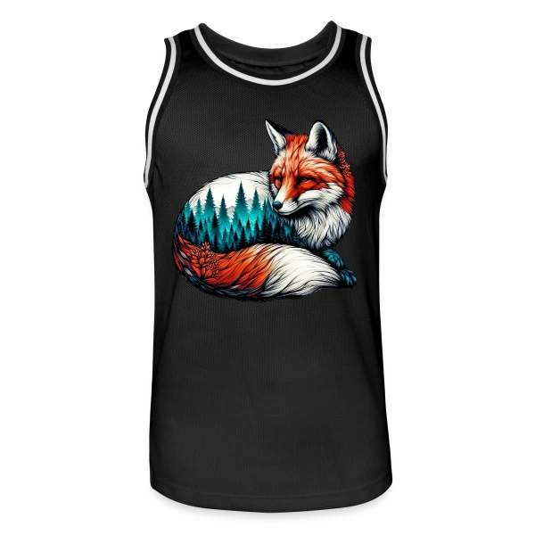 Renard Forêt Enchantée sur Maillot de basket Homme