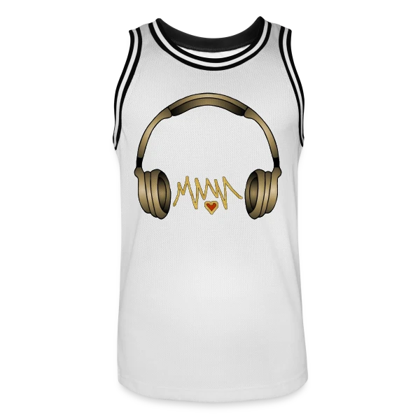 Casque Audio Style Urbain sur Maillot de basket Homme