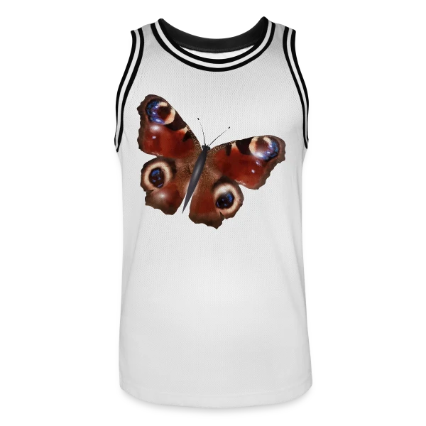 Élégance du Papillon Paon sur Maillot de basket Homme