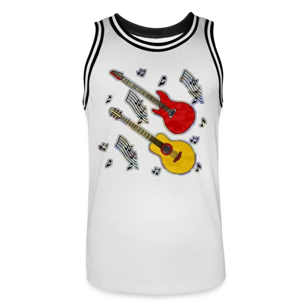Mélodie Guitare Vintage sur Maillot de basket Homme