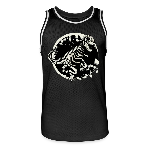 T-Rex Fossile : Le Squelette de Dinosaure Mythique sur Maillot de basket Homme