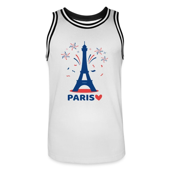Tour Eiffel Festive Enfants sur Maillot de basket Homme