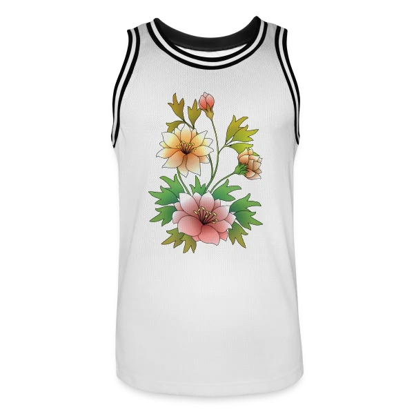 Éclat Floral sur Maillot de basket Homme