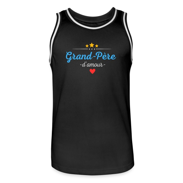 Grand-Père d'Amour : Personnalisé avec Noms des Petits-Enfants sur Maillot de basket Homme