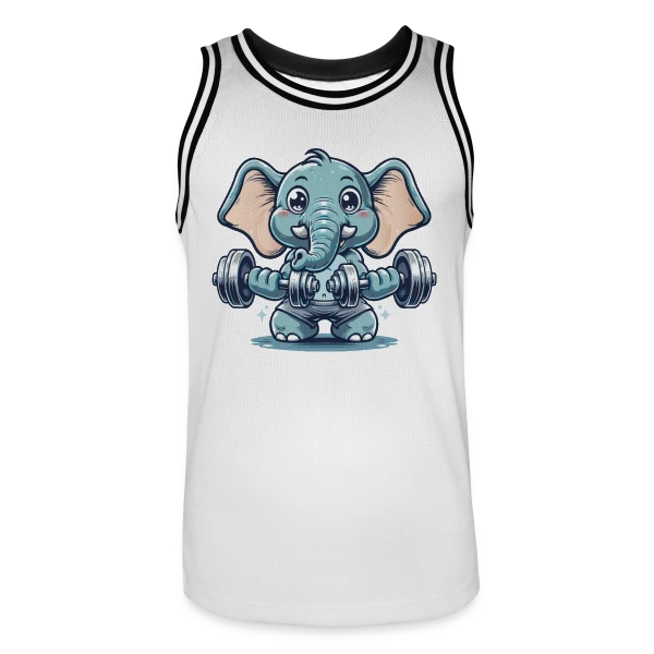 L'Éléphant Sportif Rigolo sur Maillot de basket Homme