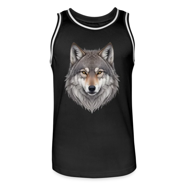 Tête de Loup Majestueuse sur Maillot de basket Homme