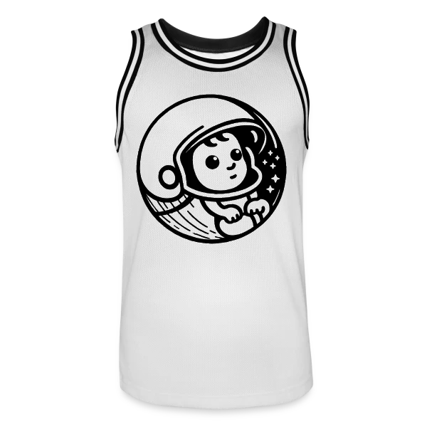 Bébé Casqué – Sécurité et Humour Enfant sur Maillot de basket Homme